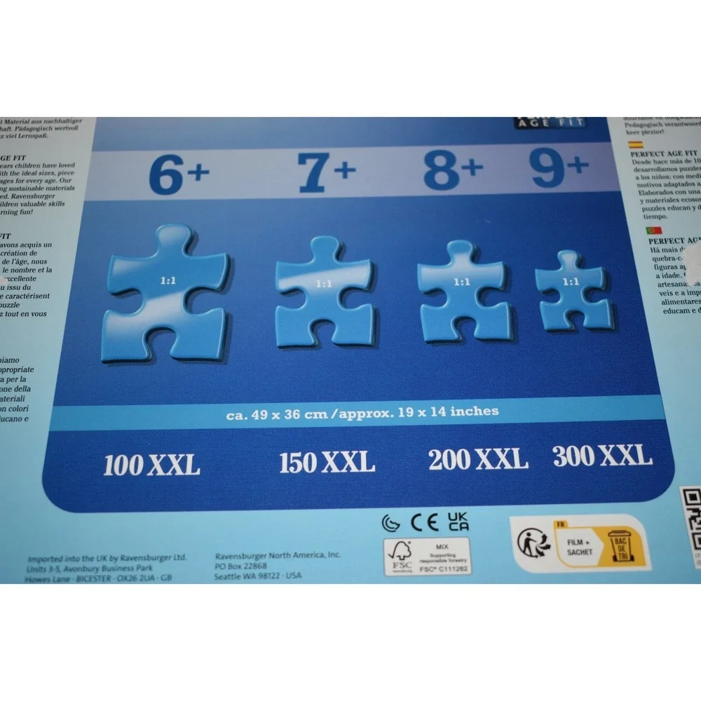 Ravensburger Minecraft Jigsaw Puzzle 100 Piece XXL  Complete Ages 6+ Premium
